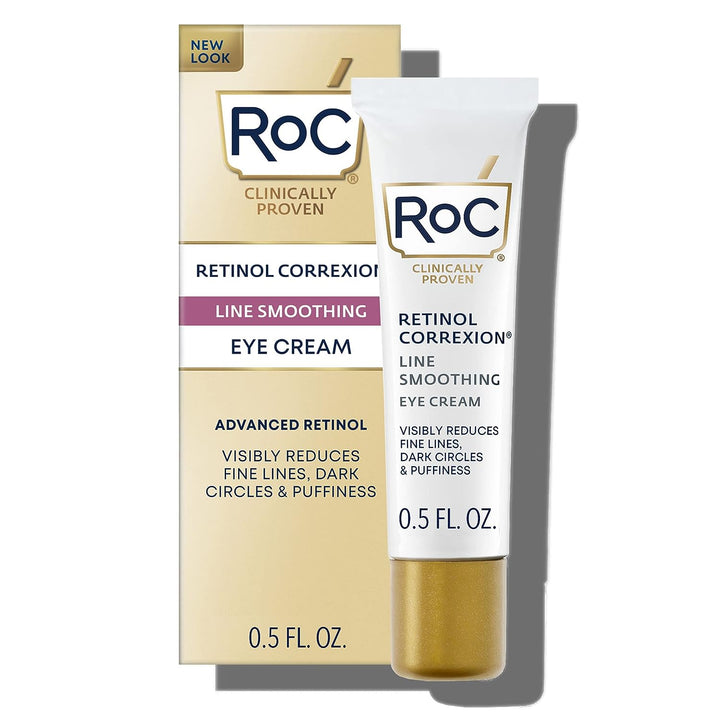 RoC Retinol Correxion Under Eye Cream for Dark Circles & Puffiness, Daily Wrinkle Cream, Anti Aging Line Smoothing Skin