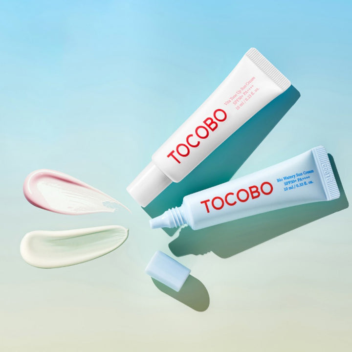2x TOCOBO ( Bio Watery + Vita Tone Up) Sun Creams 10ml